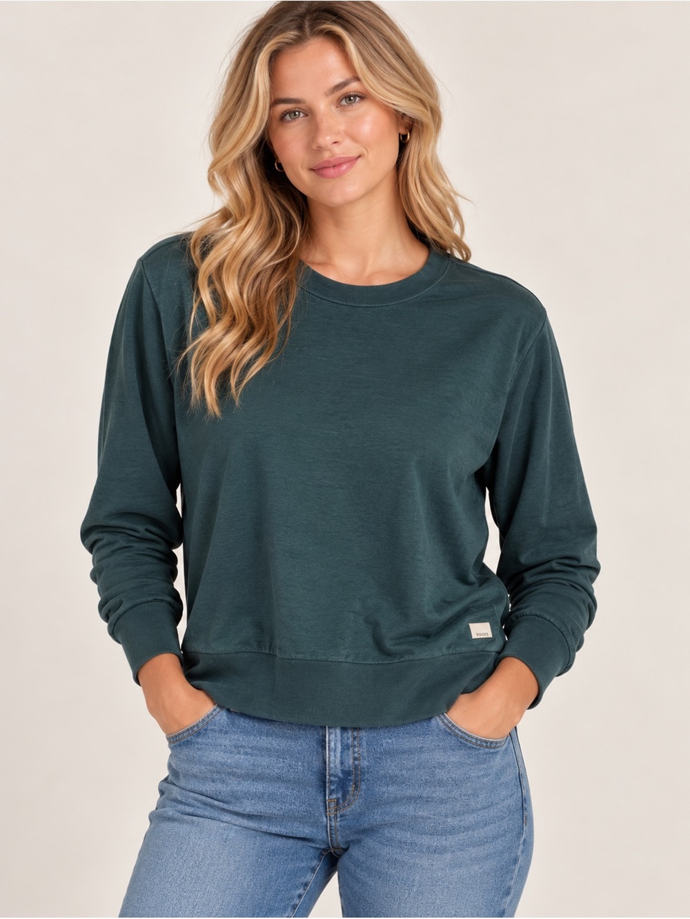 DAYDREAM CREW Vuori  Women's Dark Teal Crewneck Sweatshirt
